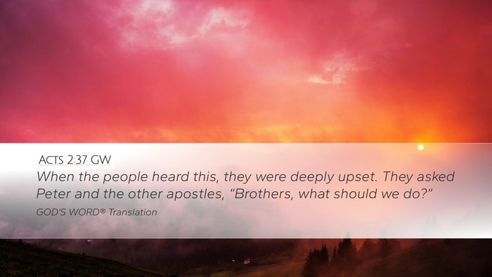 Acts 2:37 GW Bible Verse Image