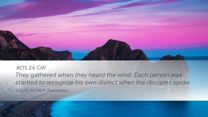 Acts 2:6 GW Bible Verse Image