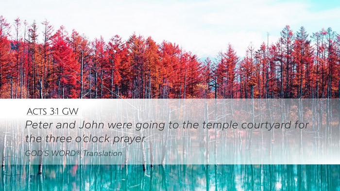 Acts 3:1 GW Bible Verse Image