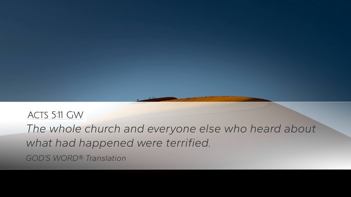 Acts 5:11 GW Bible Verse Image