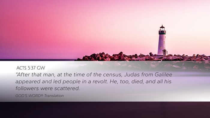 Acts 5:37 GW Bible Verse Image