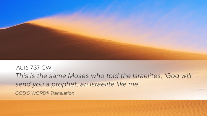Acts 7:37 GW Bible Verse Image