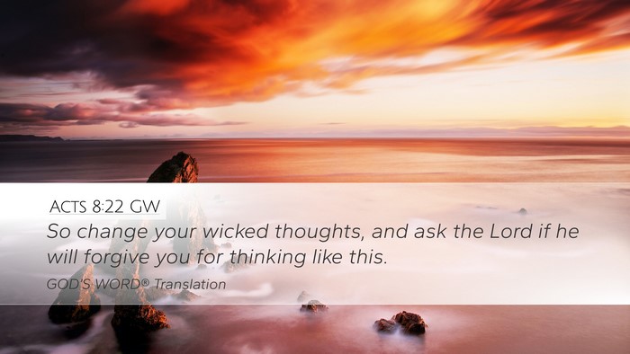 Acts 8:22 GW Bible Verse Image