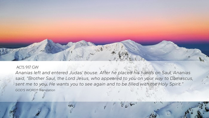 Acts 9:17 GW Bible Verse Image