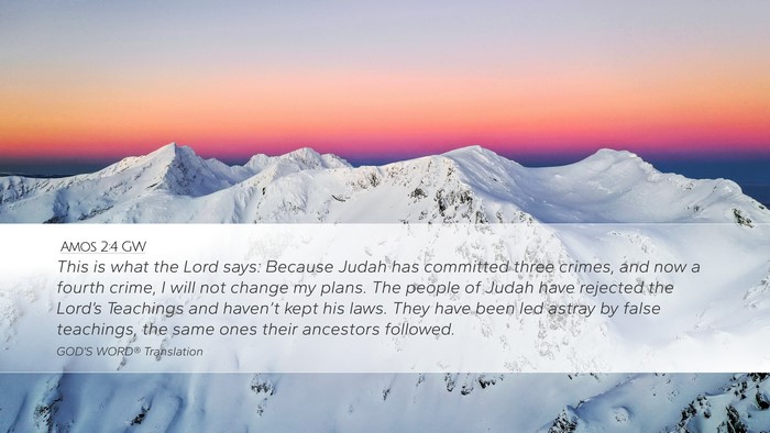 Amos 2:4 GW Bible Verse Image