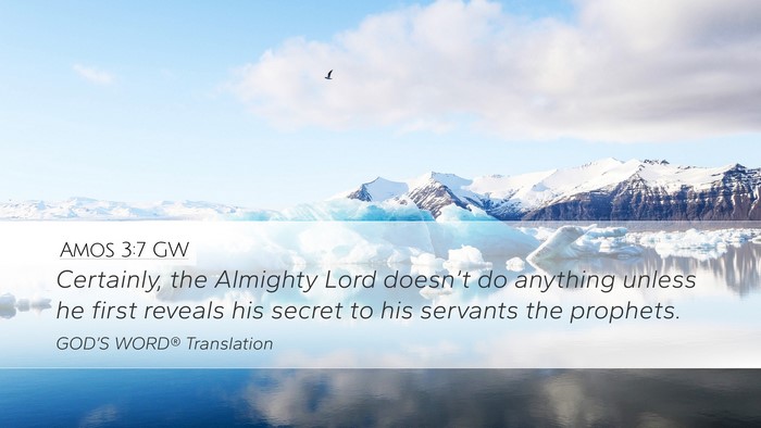 Amos 3:7 GW Bible Verse Image