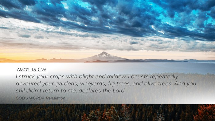 Amos 4:9 GW Bible Verse Image