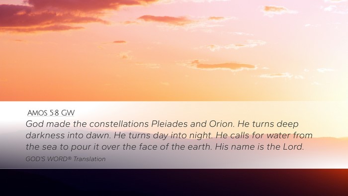 Amos 5:8 GW Bible Verse Image