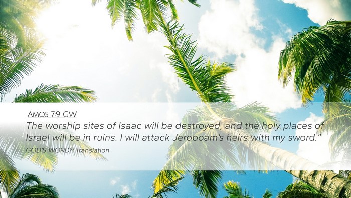 Amos 7:9 GW Bible Verse Image