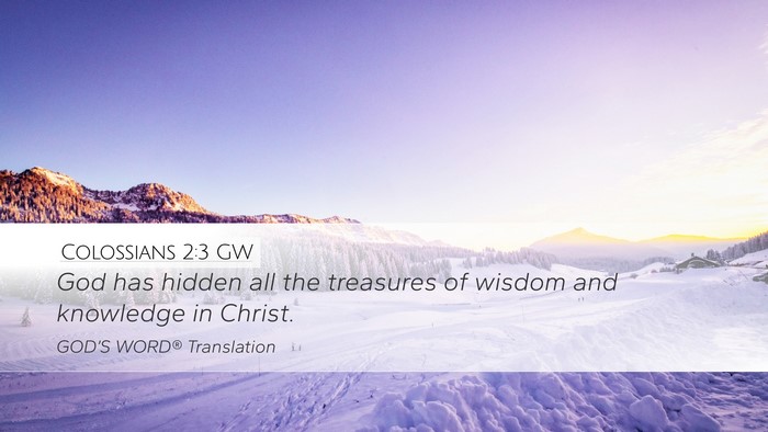 Colossians 2:3 GW Bible Verse Image