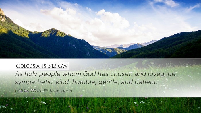 Colossians 3:12 GW Bible Verse Image