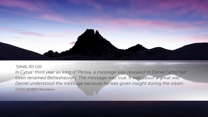 Daniel 10:1 GW Bible Verse Image
