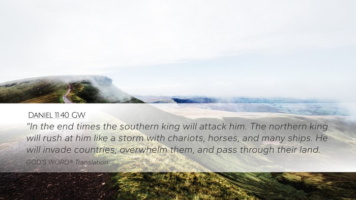 Daniel 11:40 GW Bible Verse Image