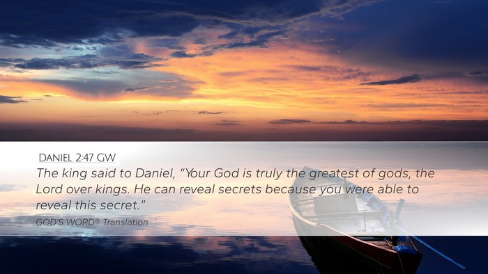 Daniel 2:47 GW Bible Verse Image