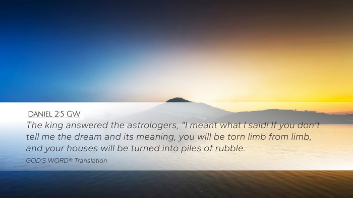 Daniel 2:5 GW Bible Verse Image