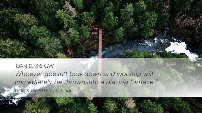 Daniel 3:6 GW Bible Verse Image