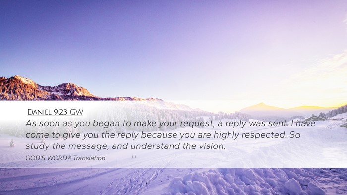 Daniel 9:23 GW Bible Verse Image