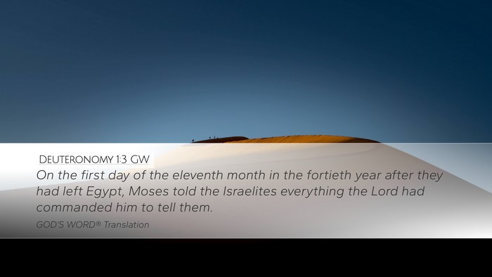 Deuteronomy 1:3 GW Bible Verse Image