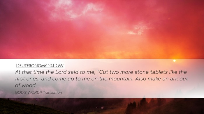 Deuteronomy 10:1 GW Bible Verse Image