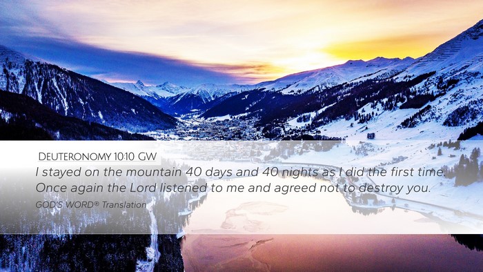 Deuteronomy 10:10 GW Bible Verse Image