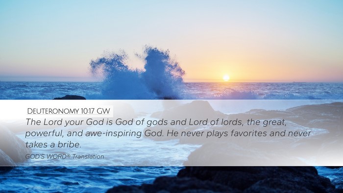 Deuteronomy 10:17 GW Bible Verse Image
