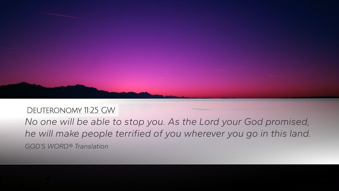 Deuteronomy 11:25 GW Bible Verse Image