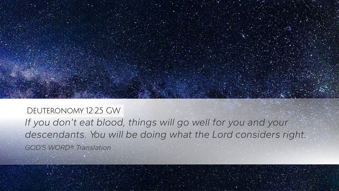 Deuteronomy 12:25 GW Bible Verse Image