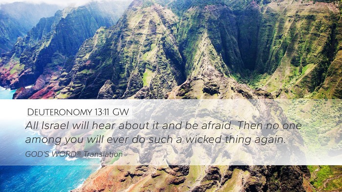 Deuteronomy 13:11 GW Bible Verse Image
