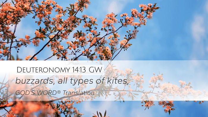 Deuteronomy 14:13 GW Desktop Wallpaper - buzzards, all types of - Desktop Bible Verse Wallpaper