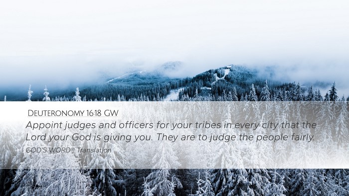 Deuteronomy 16:18 GW Bible Verse Image