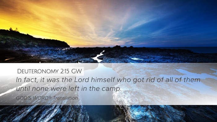 Deuteronomy 2:15 GW Bible Verse Image