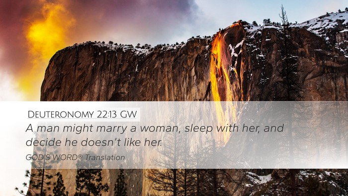 Deuteronomy 22:13 GW Bible Verse Image