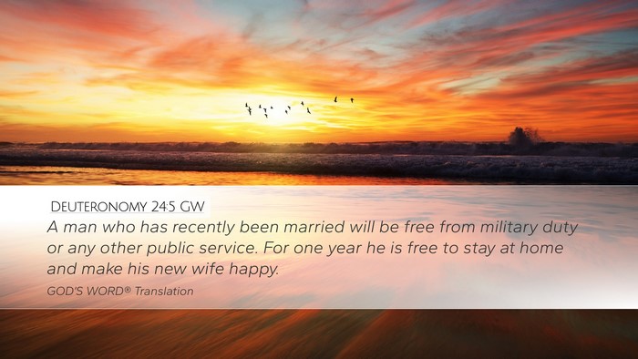 Deuteronomy 24:5 GW Bible Verse Image