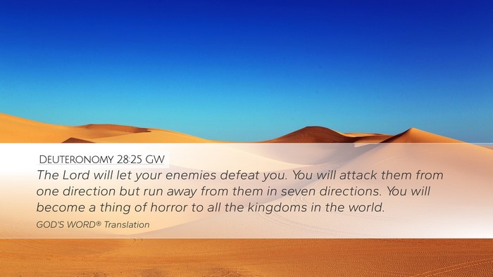 Deuteronomy 28:25 GW Bible Verse Image