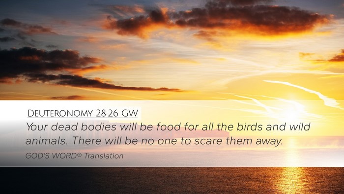 Deuteronomy 28:26 GW Bible Verse Image