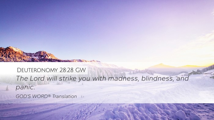 Deuteronomy 28:28 GW Bible Verse Image