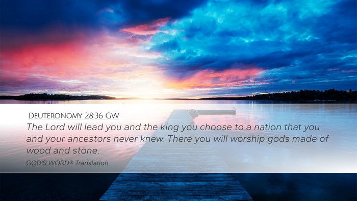 Deuteronomy 28:36 GW Bible Verse Image