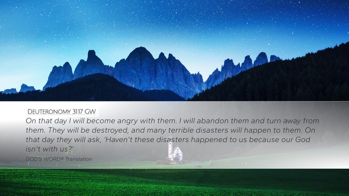 Deuteronomy 31:17 GW Bible Verse Image