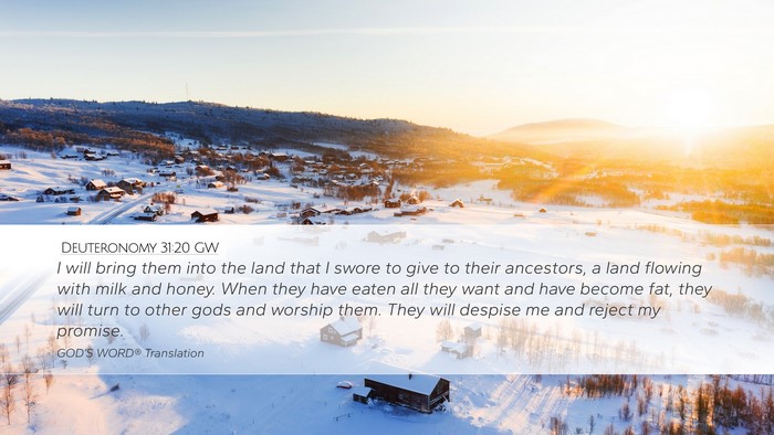 Deuteronomy 31:20 GW Bible Verse Image