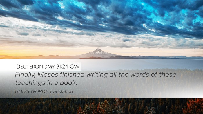 Deuteronomy 31:24 GW Bible Verse Image