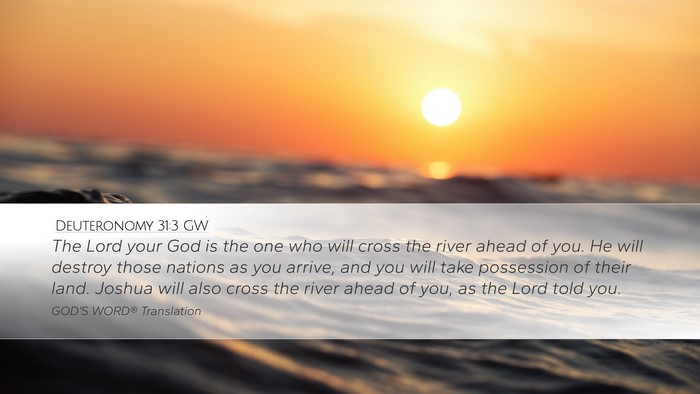 Deuteronomy 31:3 GW Bible Verse Image