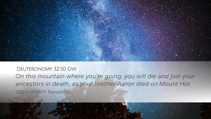 Deuteronomy 32:50 GW Bible Verse Image