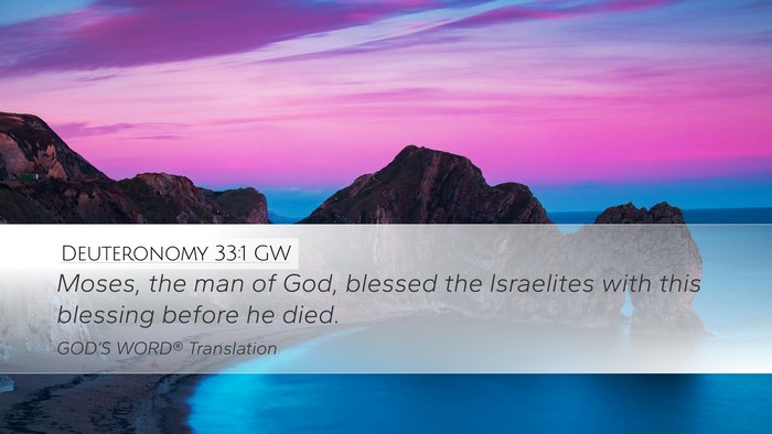 Deuteronomy 33:1 GW Bible Verse Image