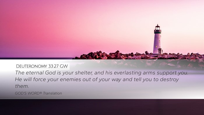 Deuteronomy 33:27 GW Bible Verse Image