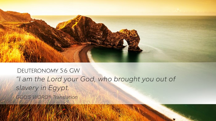 Deuteronomy 5:6 GW Bible Verse Image
