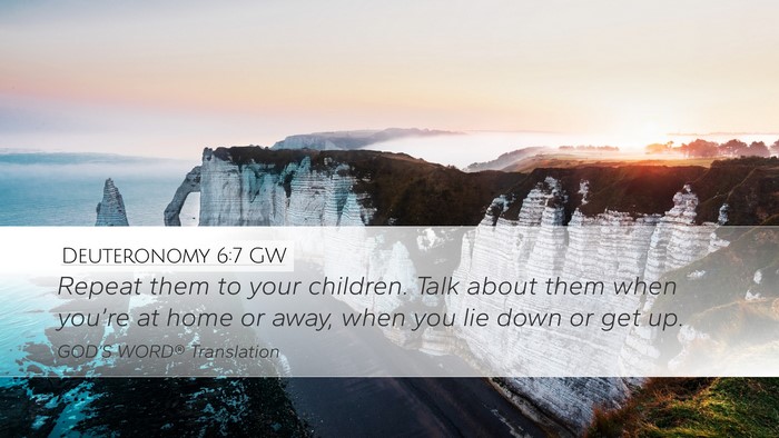 Deuteronomy 6:7 GW Bible Verse Image