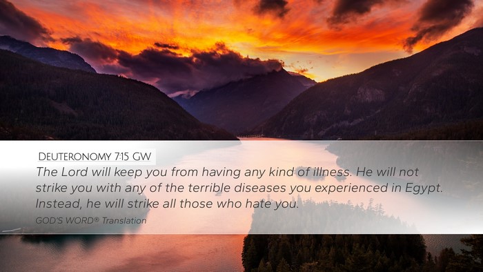 Deuteronomy 7:15 GW Bible Verse Image