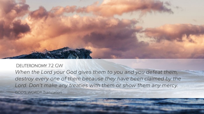 Deuteronomy 7:2 GW Bible Verse Image