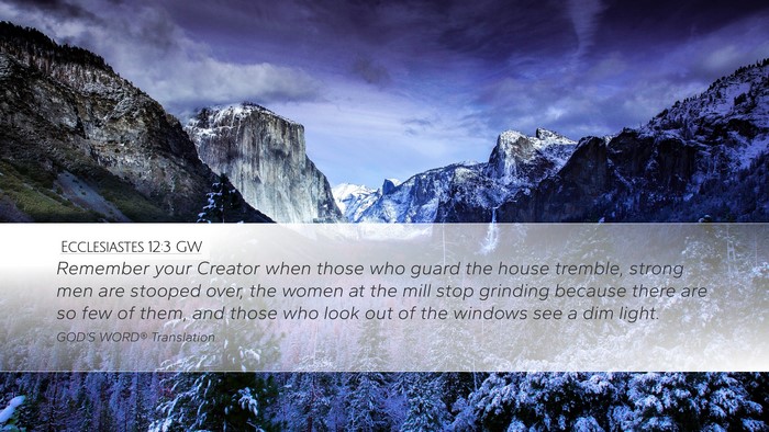 Ecclesiastes 12:3 GW Bible Verse Image