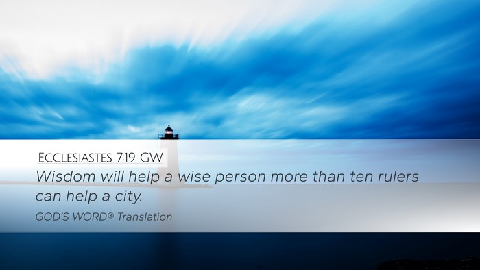 Ecclesiastes 7:19 GW Bible Verse Image